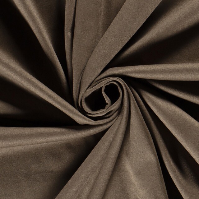 Wildlederimitat taupe grau