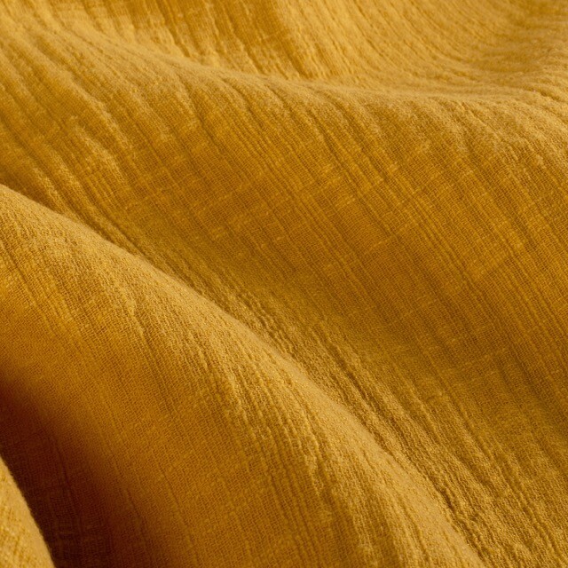 Baumwoll musselin slub ocker