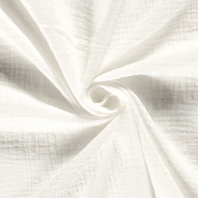 Baumwoll musselin slub offwhite