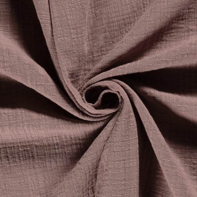 Baumwoll Musselin Slub mauve