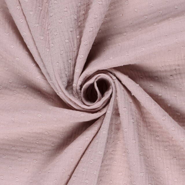 Baumwoll musselin dobby punkte rosa