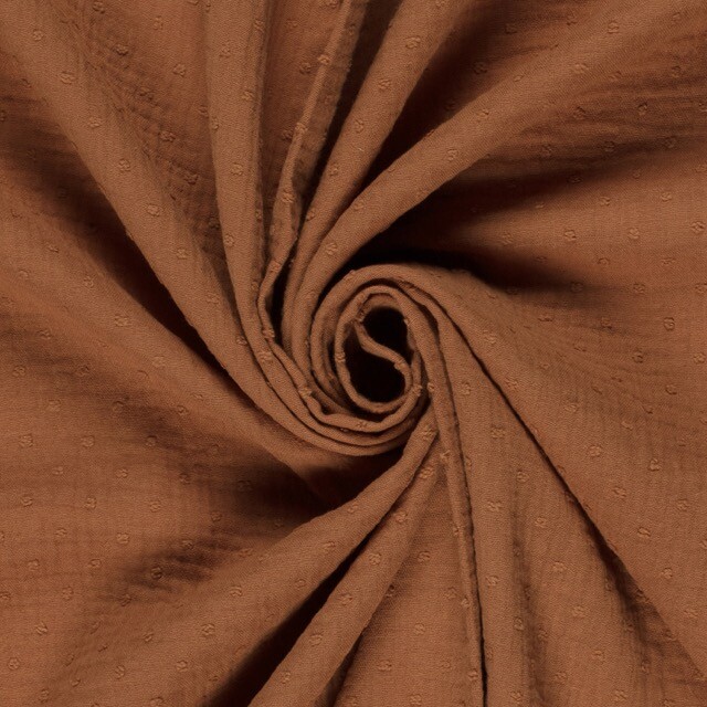 Baumwoll musselin dobby punkte altrosa