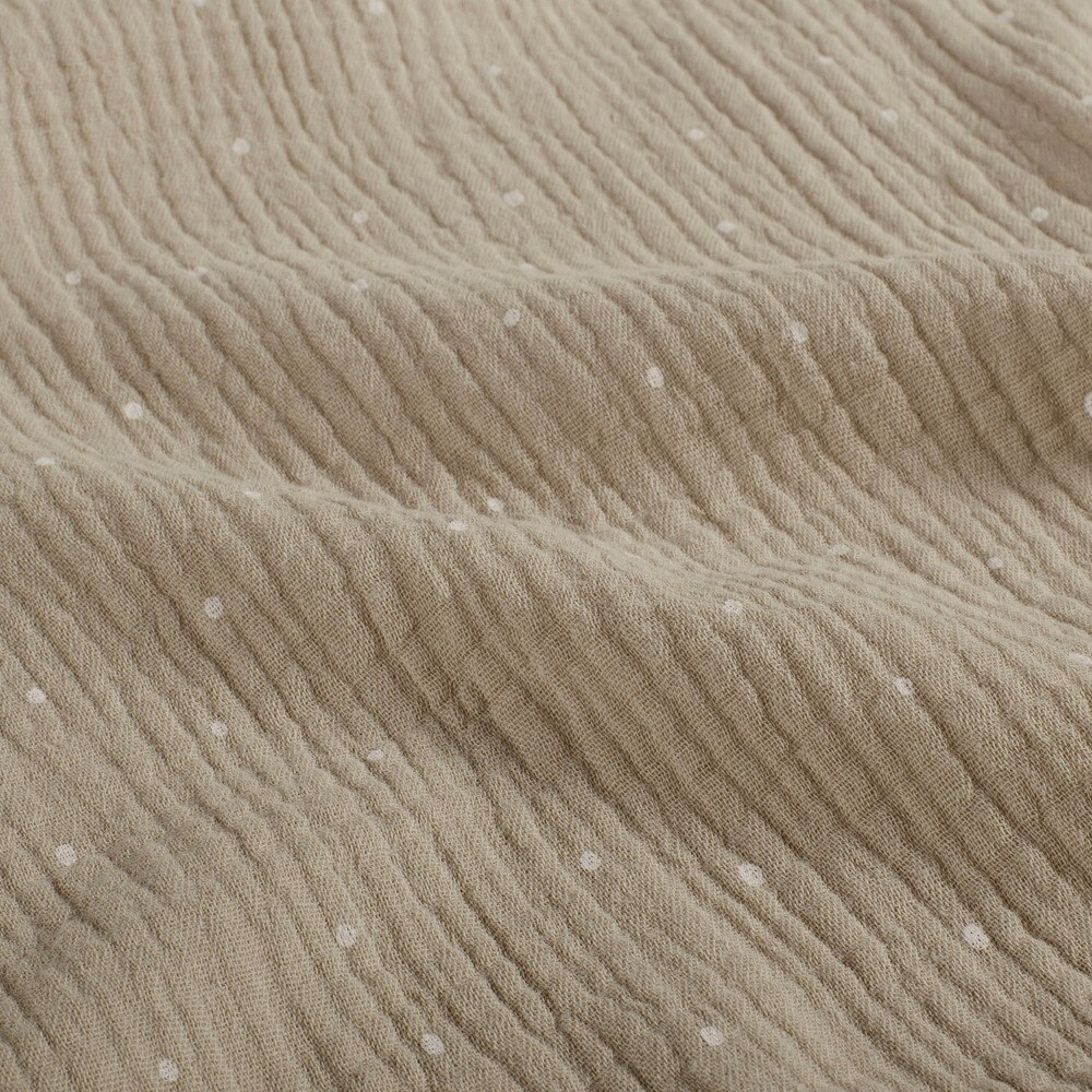 Baumwoll musselin punkte beige