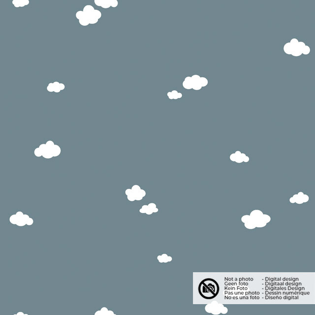 Baumwolljersey wolken indigo