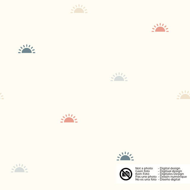 Baumwolljersey untergehende sonnen offwhite