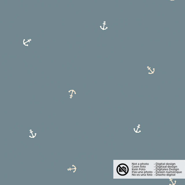 Baumwolljersey anker indigo