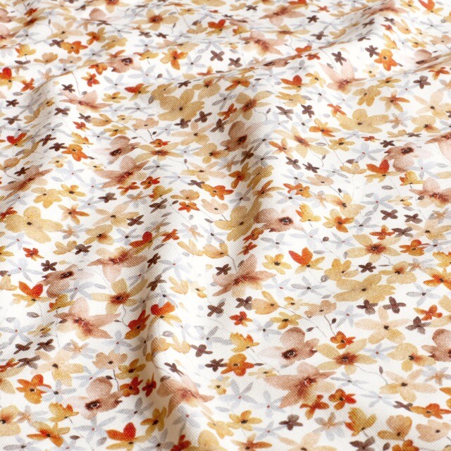 Baumwolljersey digitaldruck blumen offwhite