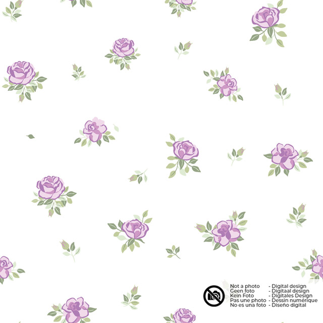 Baumwolle Popeline Blumen lila
