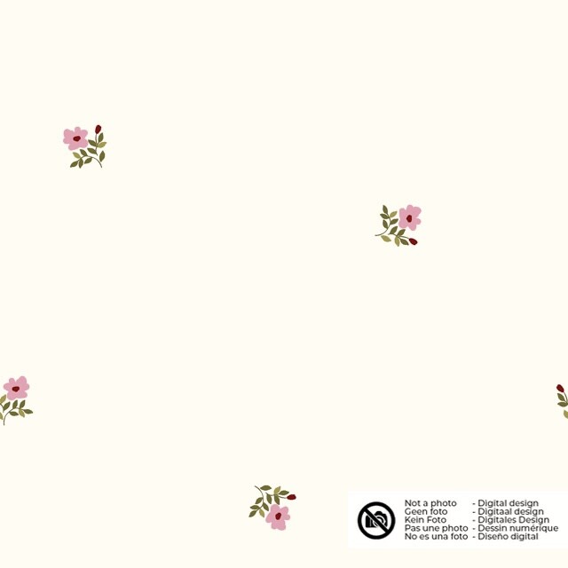 Flanell bedruckt blumen offwhite