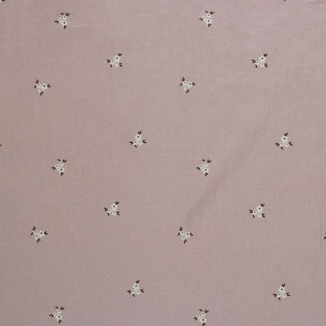 Flanell bedruckt blumen hellrosa