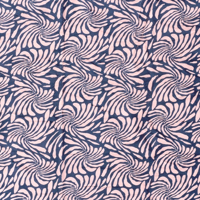 Nicky velours abstrakt marine