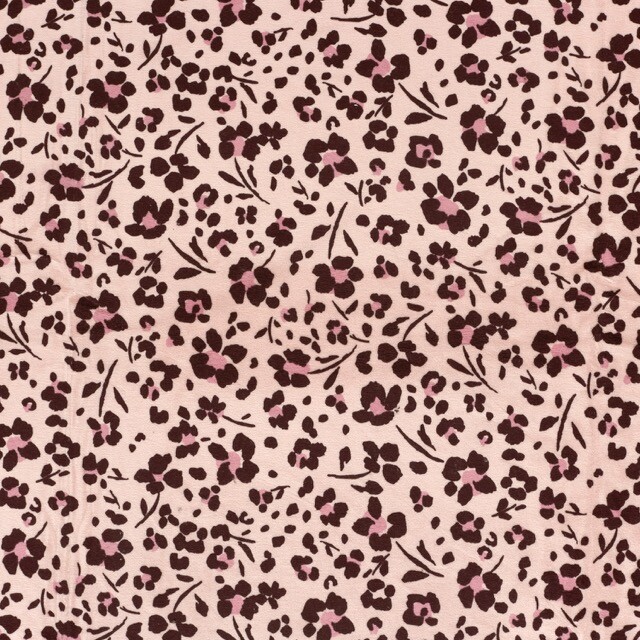 Nicky velours blumen rosa