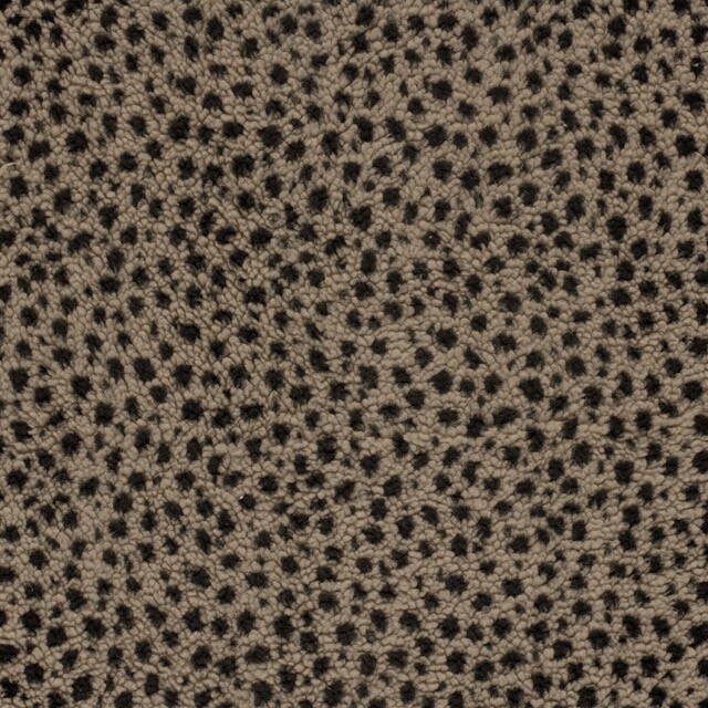 Sherpa fleece jacquard panther taupe grau