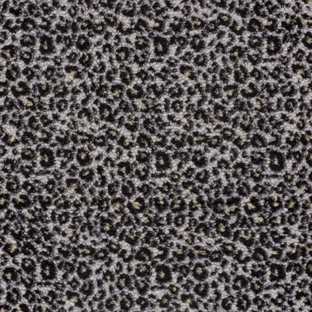 Sherpa fleece jacquard leopard beige