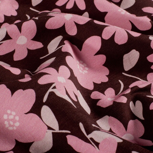 Sweat/french terry digitaldruck blumen lila