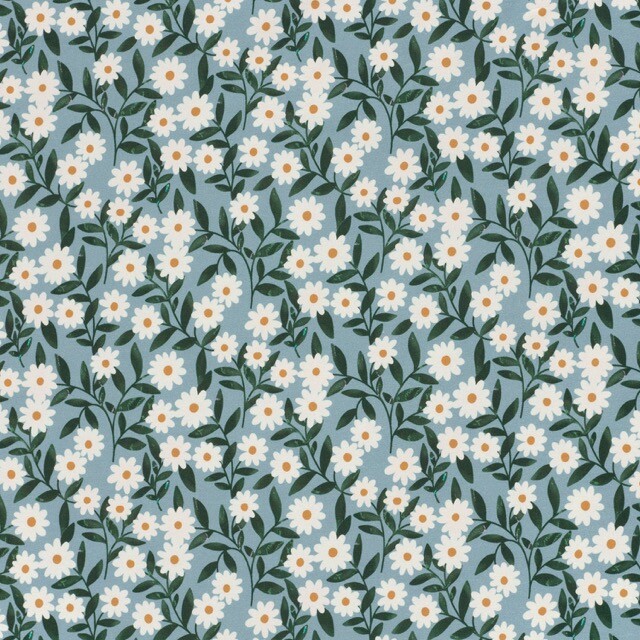 Sweat/french terry digitaldruck blumen hellblau