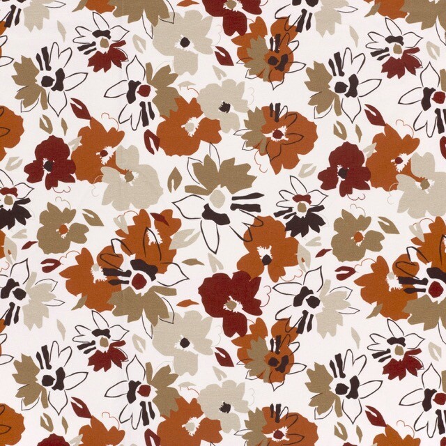 Sweat/french terry digitaldruck blumen offwhite