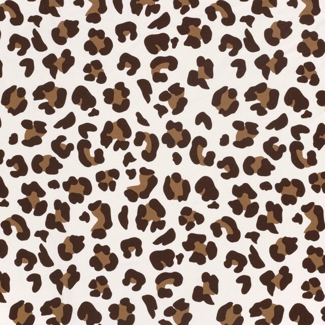 Sweat/french terry digitaldruck leopard offwhite