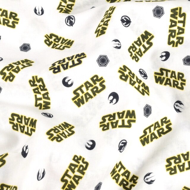 Baumwolle Popeline Star Wars weiß