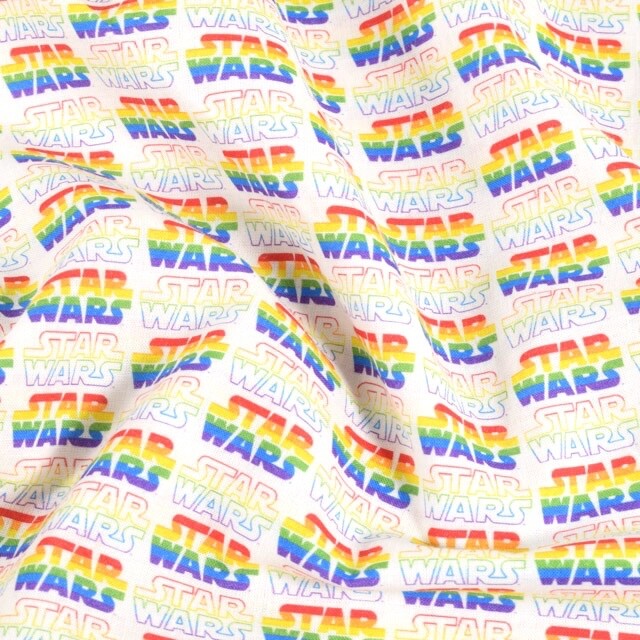 Baumwolle Popeline Star Wars multicolor/weiß