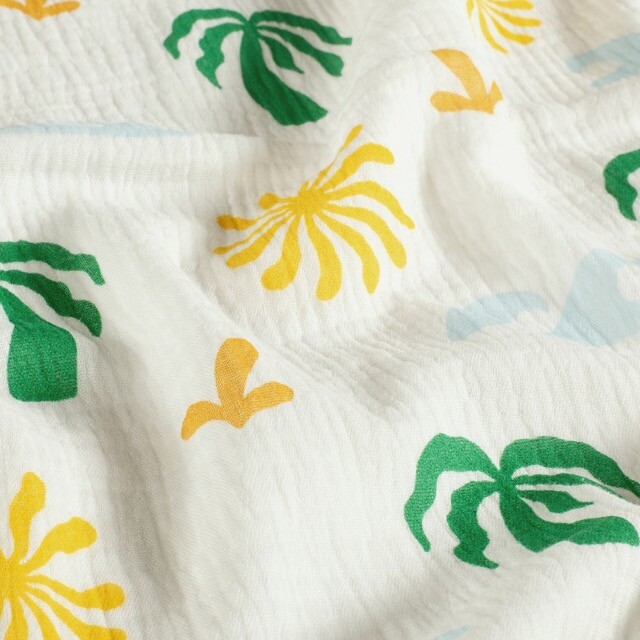 Baumwoll musselin strand offwhite