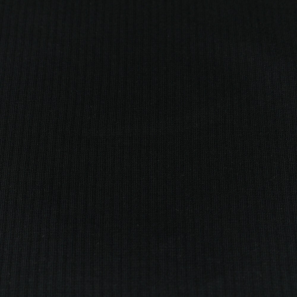 Ripp Jersey Uni schwarz