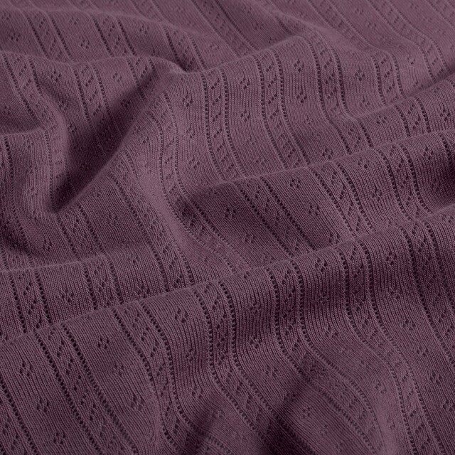 Ajour gestreift mauve