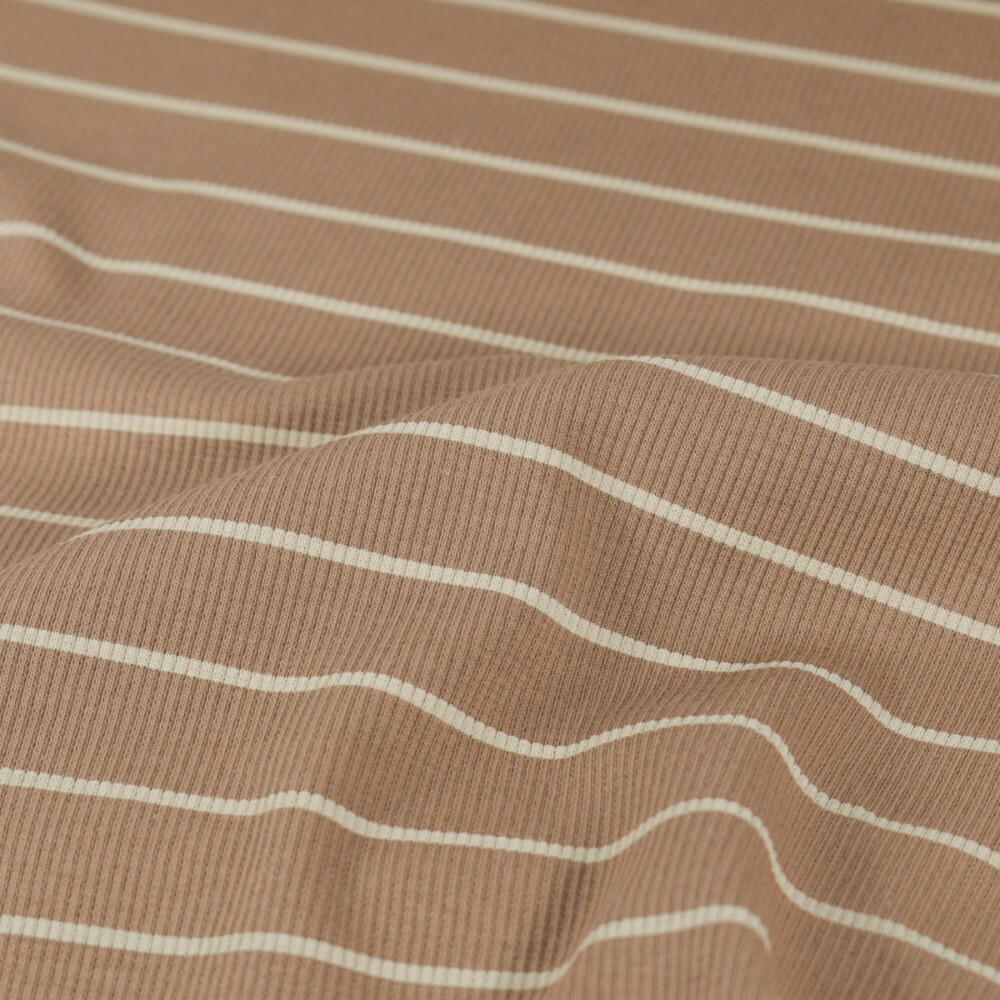Ripp Jersey Streifen camel