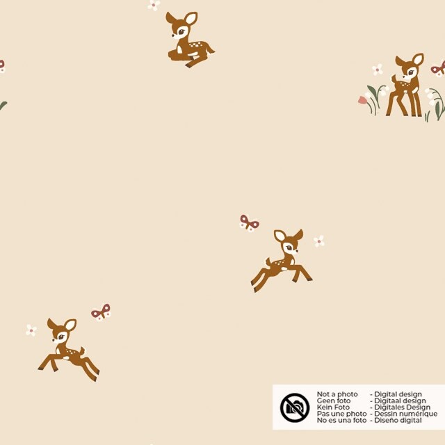 Baumwolljersey hirsch beige