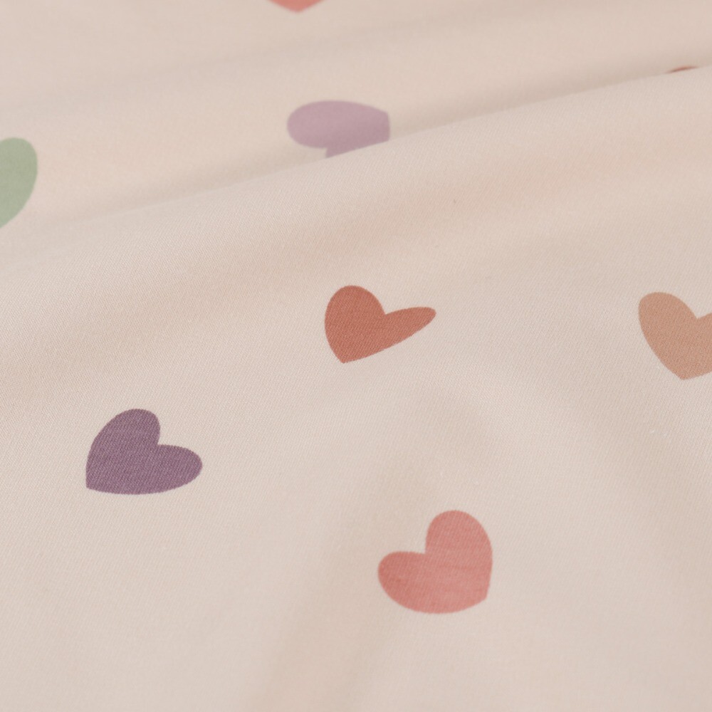 Sweat/french terry herzen hellrosa