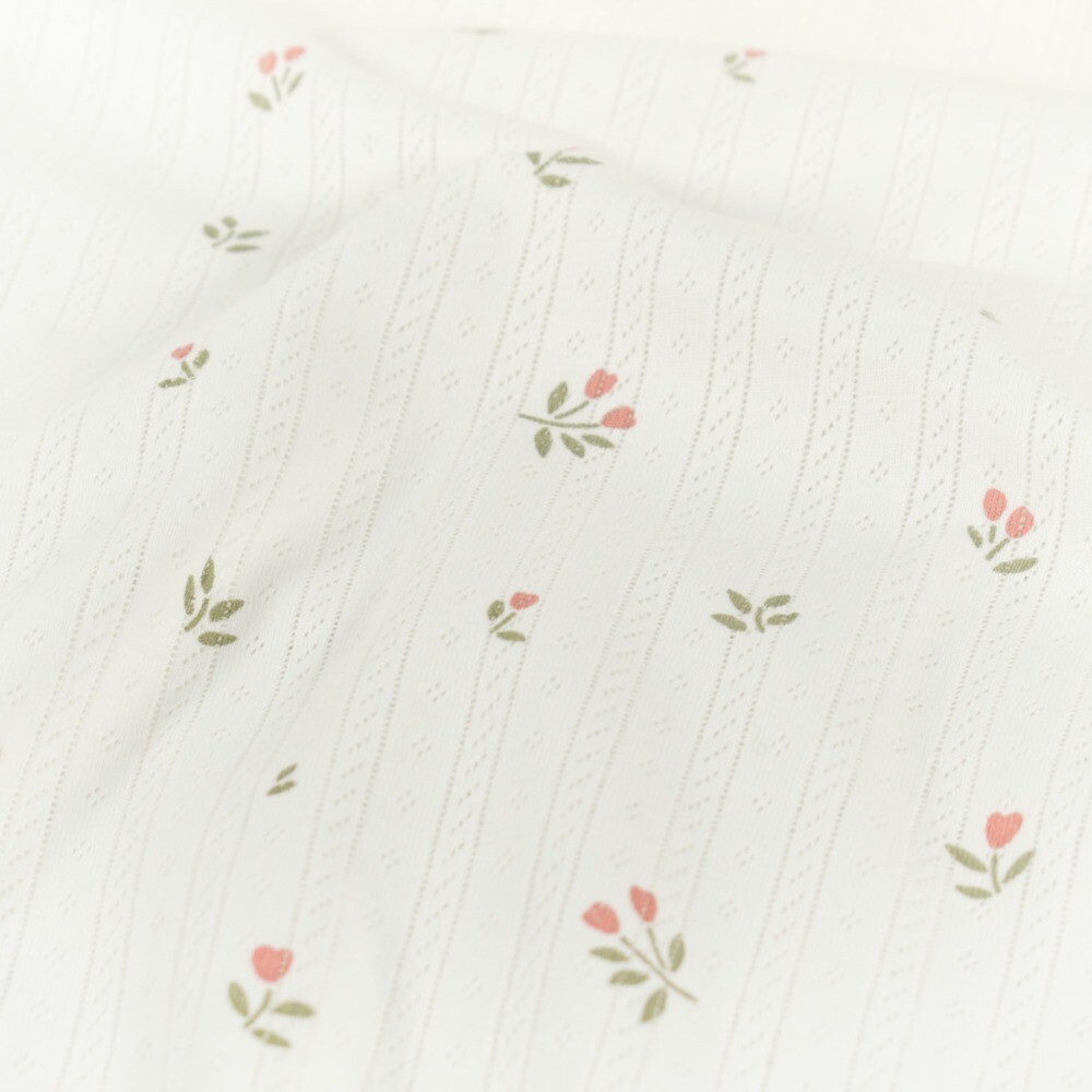 Ajour Blumen offwhite