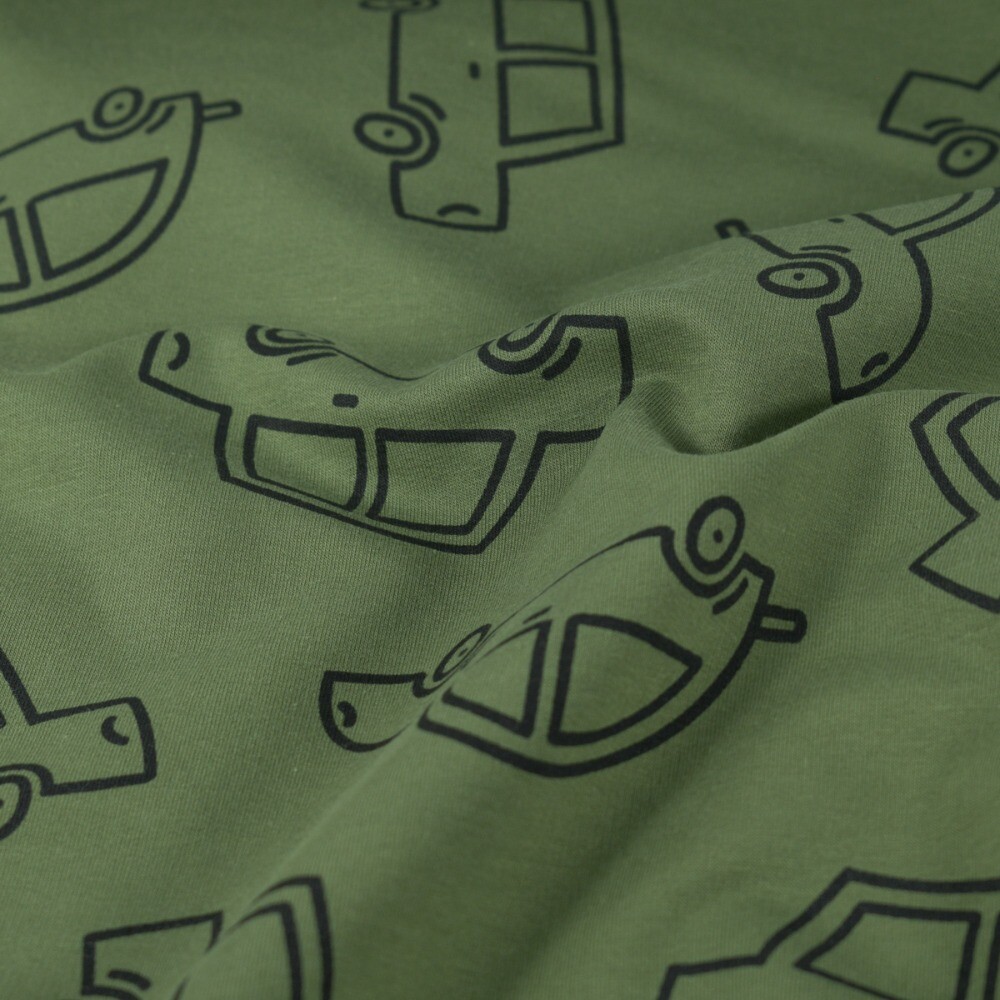 Sweat/french terry autos tannengrün