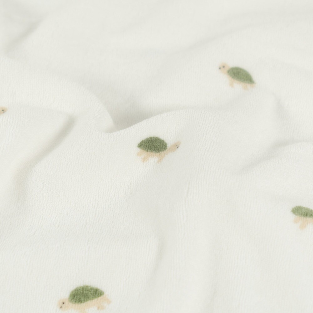 Stretch Frottee Schildkröten offwhite