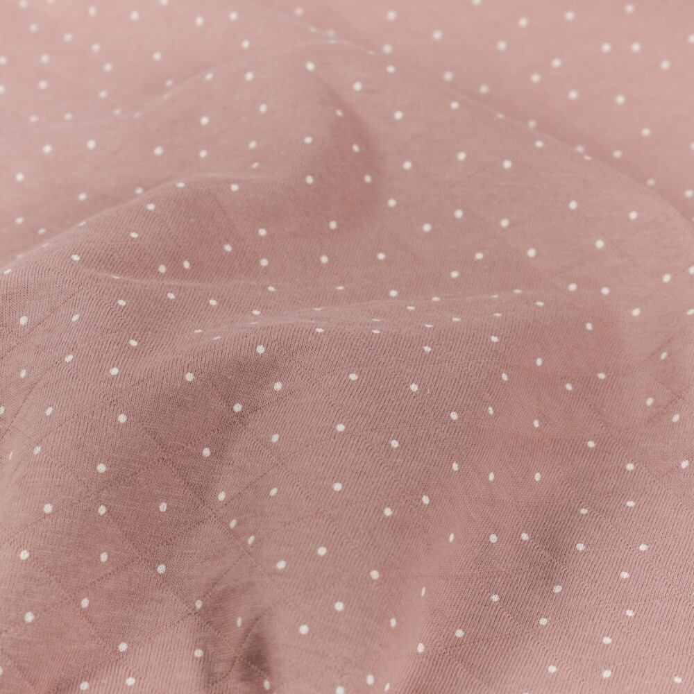 Stepp Jersey Punkte hell mauve