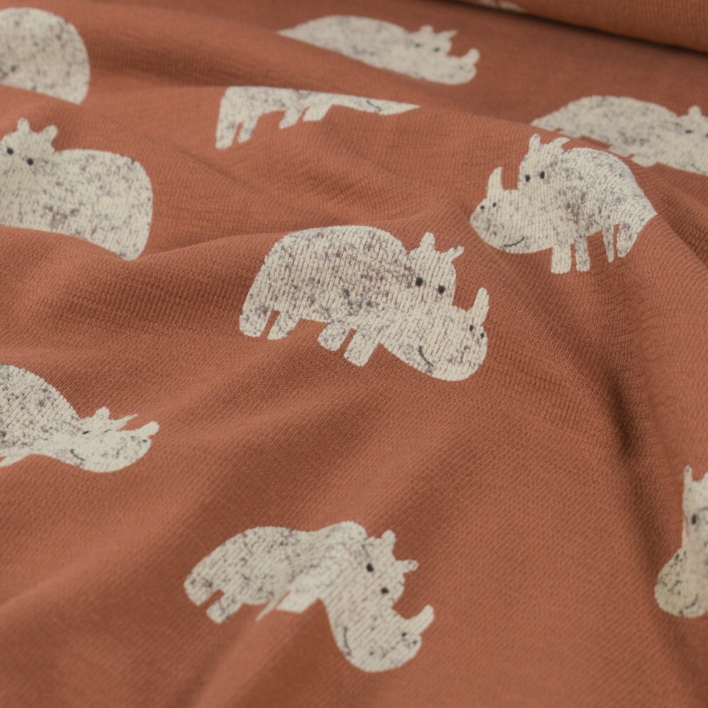 Terry krepp nashörner altrosa