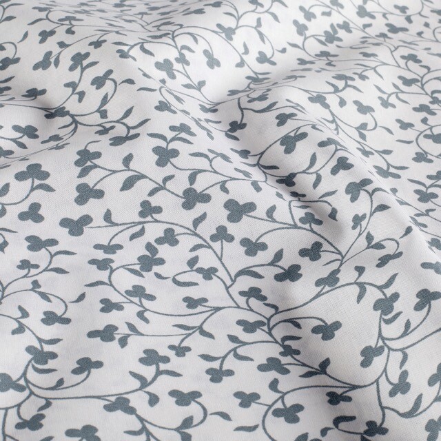 Baumwolle popeline blumen offwhite