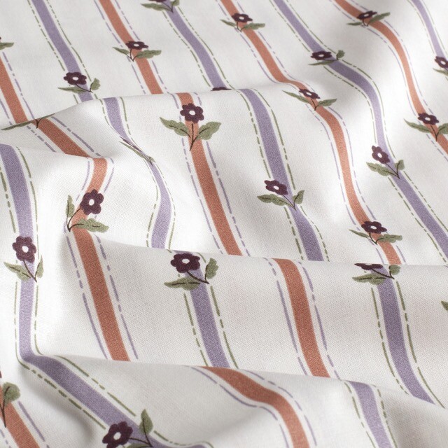 Baumwolle popeline streifen offwhite