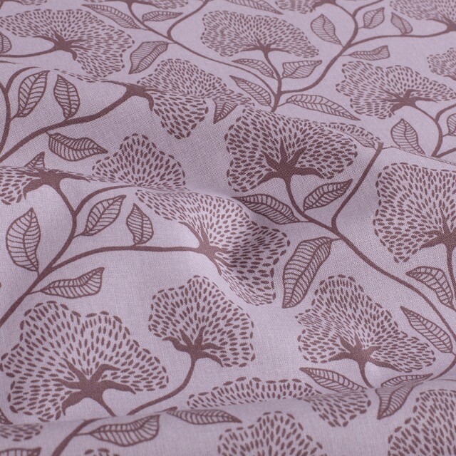 Baumwolle popeline blumen flieder