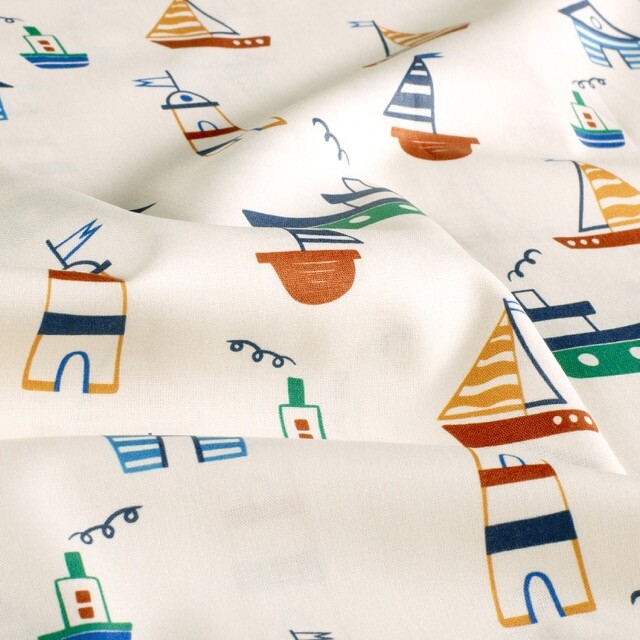 Baumwolle popeline boote offwhite