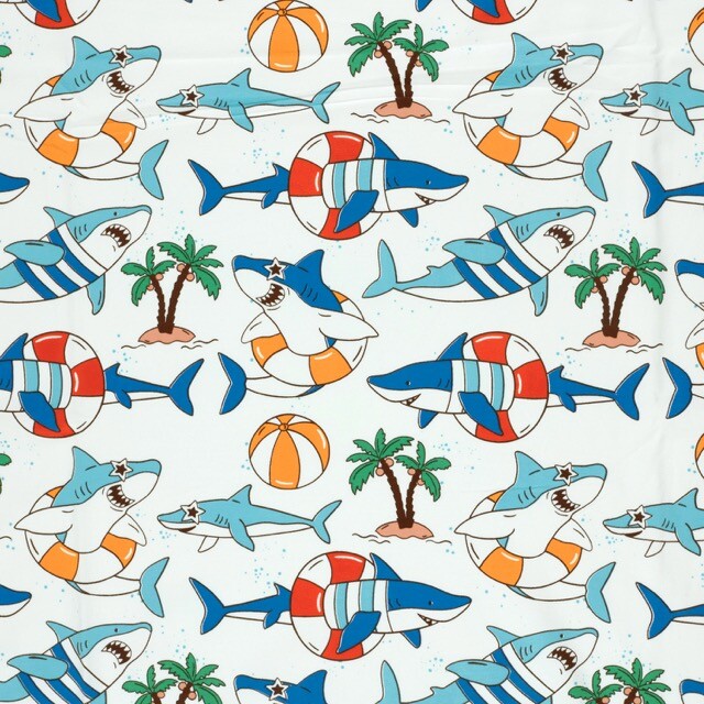 Baumwolljersey haie offwhite