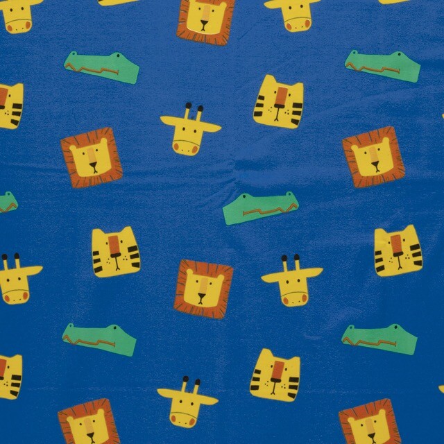 Baumwolljersey tiere kobalt