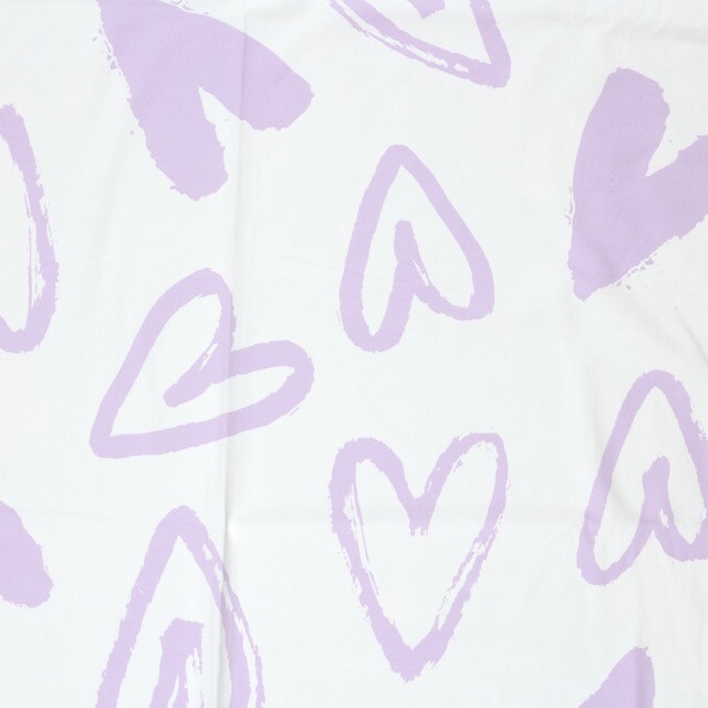 Baumwolljersey herzen offwhite