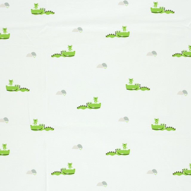 Baumwolljersey krokodile offwhite