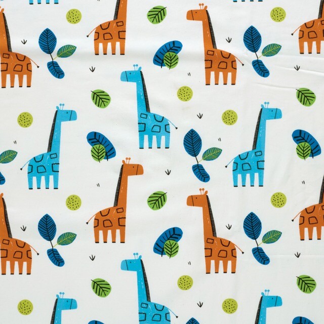 Baumwolljersey giraffen offwhite