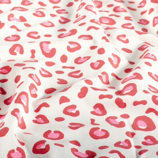 Baumwolljersey leopard offwhite