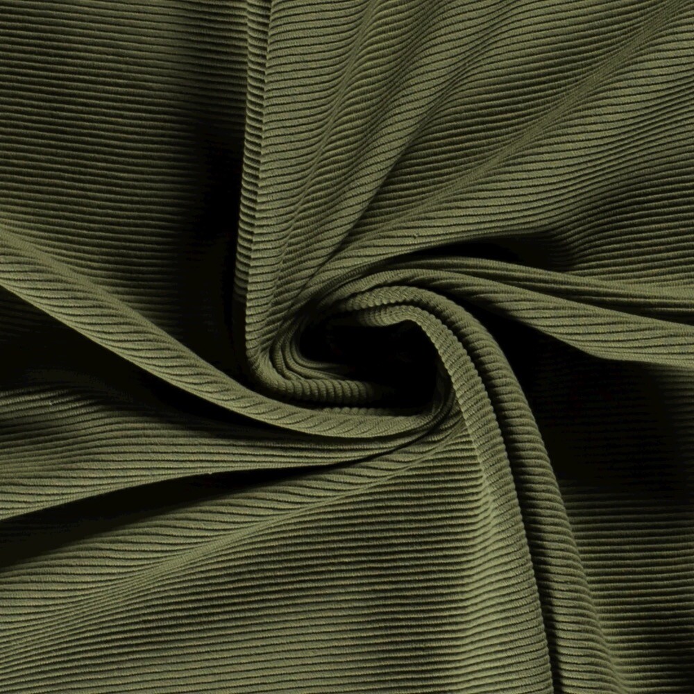 Ottoman Ripp-Jersey uni tannengrün