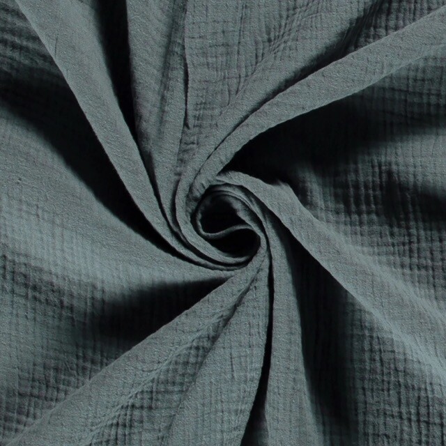 Musselin Stahlblau