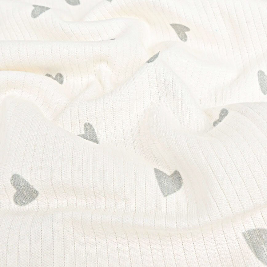 Ripp jersey herzen altgrün