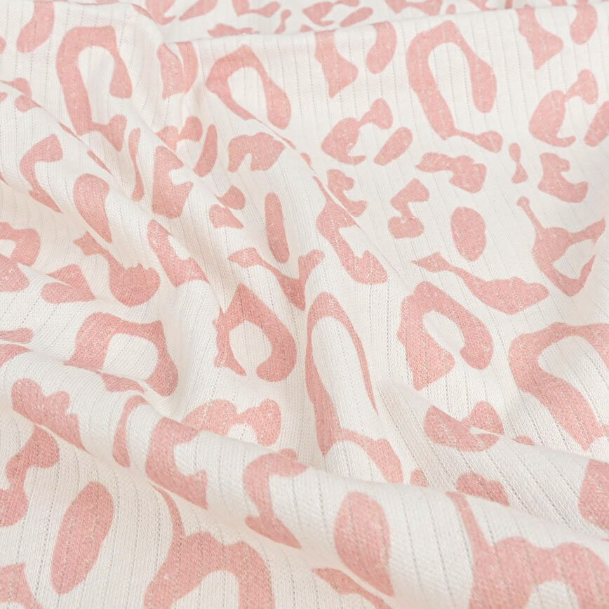 Ripp jersey leopard altrosa