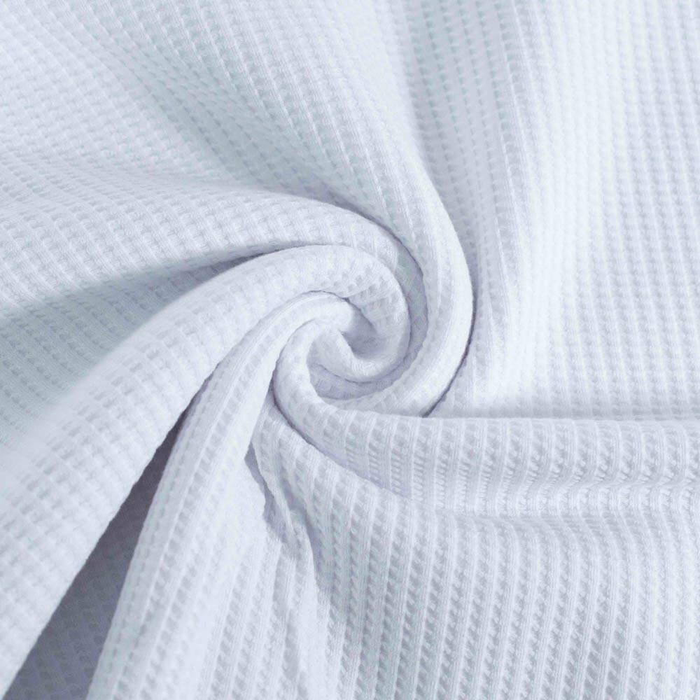 Waffeljersey jersey weiß blooming fabrics